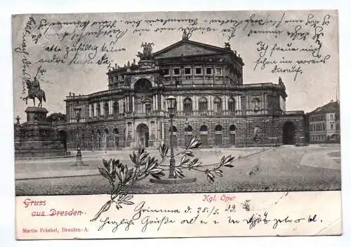Ak Gruss aus Dresden 1899 Königliche Oper