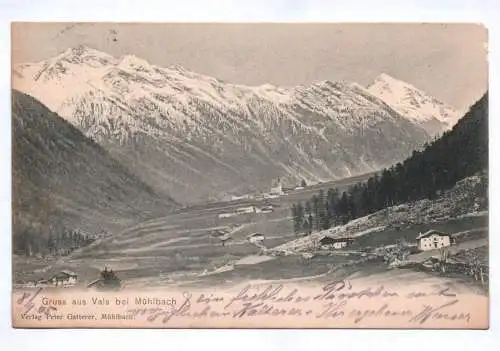 Künstler Ak Gruss aus Vals bei Mühlbach Schweiz