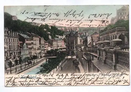 Ak Karlsbad Blick von der Mühlbrunn Colonnade 1902