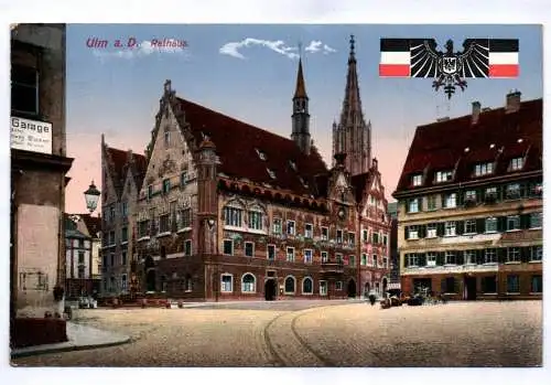 Ak Ulm an der Donau Rathaus 1915