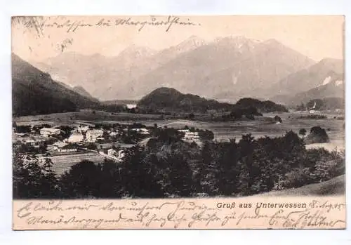 Ak Gruss aus Unterwessen 1905