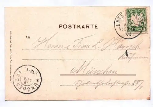 Ak Gruss aus Unterwessen 1905