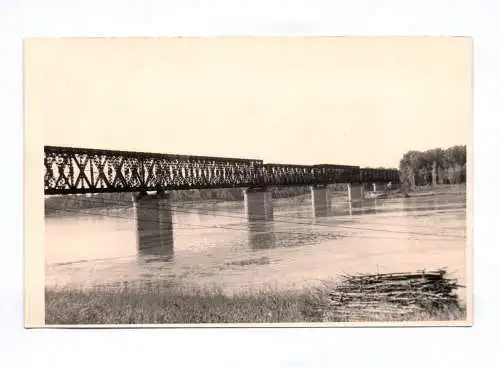 Foto Eisenbahnbrücke über den Po bei Borgoforte 1959