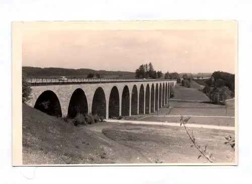 Foto Autobahnbrücke Autobahn Blu- München in der Holledan bei Pfaffenhofen 1959