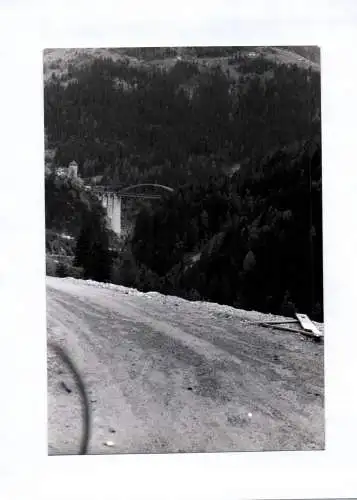 Foto Trisannabrücke von der Arlbergstraße aus 1968 Tobadill Österreich