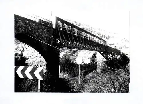 Foto Eisenbahnbrücke über dem Inn in Landeck 1966
