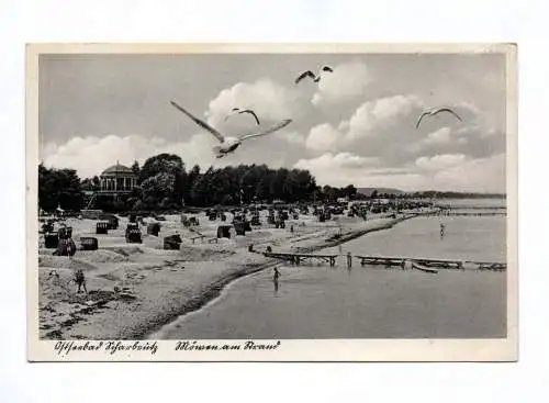 Ak Ostseebad Scharbeutz Möwen am Strand