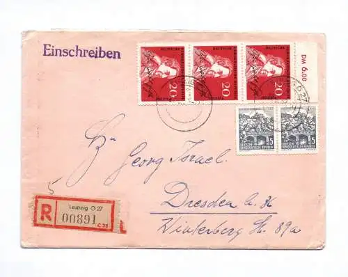 R Brief Georg Israel Dresden 1962 Einschreiben