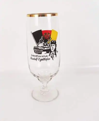 Andenken Glas Unteroffizierschule Rudolf Egelhofer Panzermann Panzer Weißkeißel