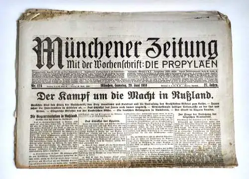 Münchner Zeitung Nr. 175 Der Kampf um die Macht in Rußland 1918