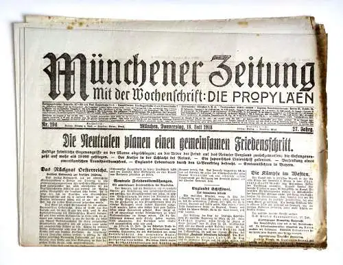 Münchner Zeitung Nr. 194 Die Neutralen planen einen gemeinsamen Friedenschritt