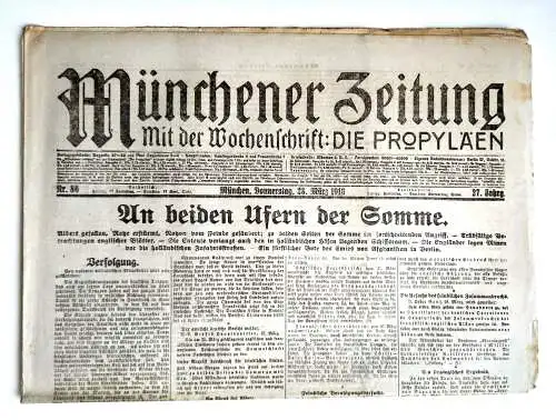 Münchner Zeitung Nr. 86 An beiden Ufern der Somme 1918