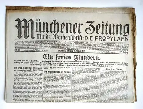 Münchner Zeitung Nr. 66 Ein freies Flandern 1918