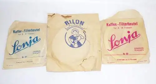 Sonja Kaffee Filterbeutel DDR Rilon Kaffeefilter NOS in Originalverpackung