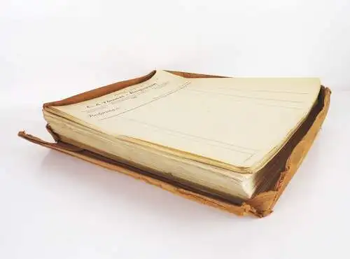 Neukirch Rechnungen Thomas Baugeschäft um 1930 Karton blanko