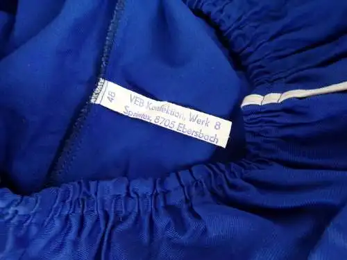 Sporthose Blau Größe 48 VEB Sprintex Ebersbach GDR Turnhose