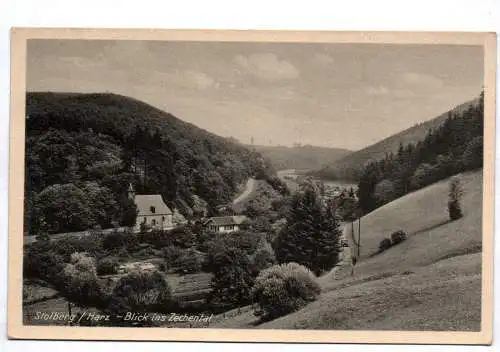 Ak Stolberg Harz Blick in Zechtal 1942