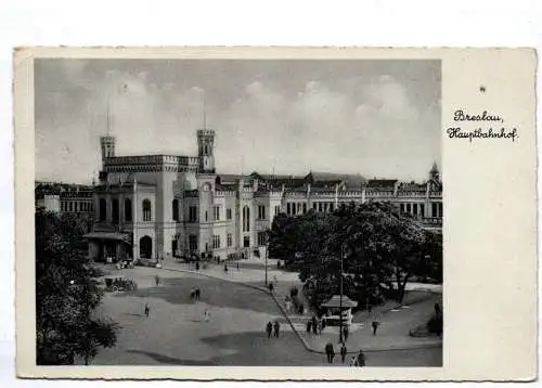 Ak Breslau Hauptbahnhof