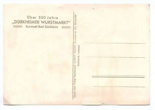 Ak Bad Dürkheim Wurstmarkt über 500 Jahre