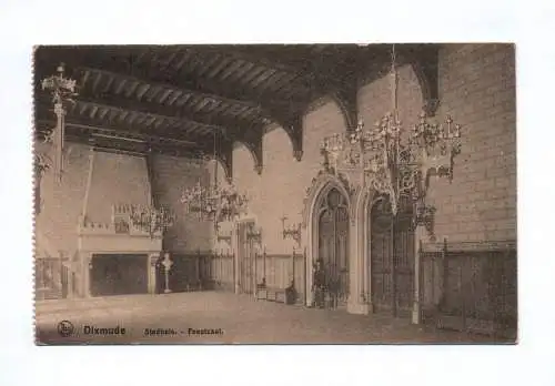 Ak Dixmude Stadhuis Feestzaal 1916 Feldpost