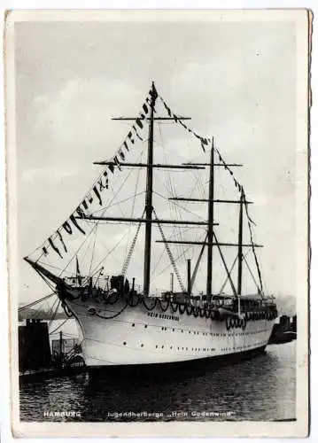 Ak Hamburg Jugendherberge Hain Godenwind Schiff 1935