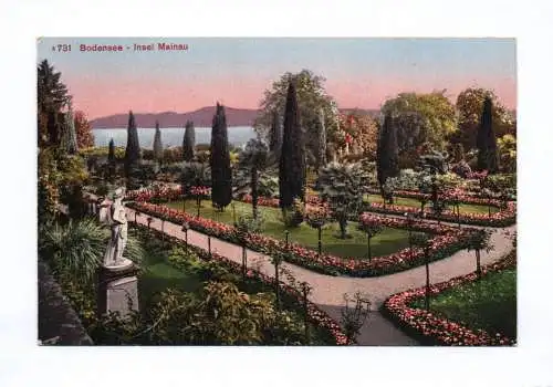 Künstler Ak Bodensee Insel Mainau