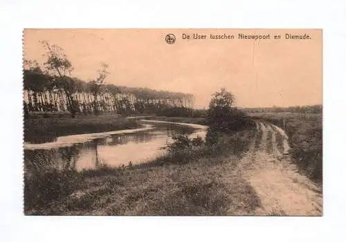Ak De IJser tusschen Nieuwpoort en Dixmude 1916 Feldpost