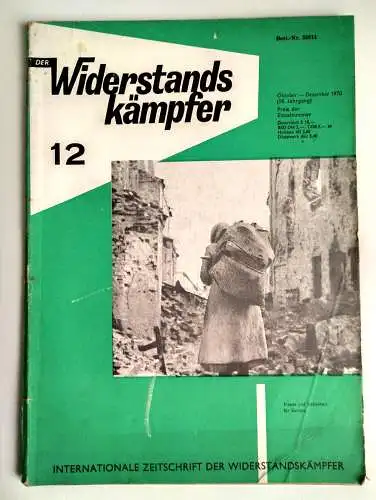 Der Widerstandskämpfer 1970 alte Zeitung Kommunismus Nr. 12