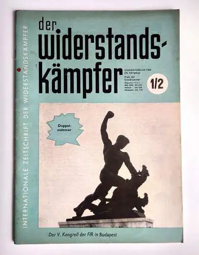Der Widerstandskämpfer Kommunismus Zeitung DDR 1966 Nr. 1/2