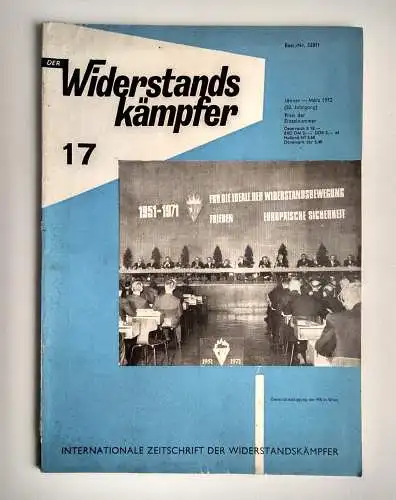 Der Widerstandskämpfer Nr. 17 alte Zeitung Kommunisten 1972