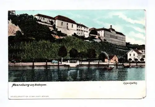 Ak Meersburg am Bodensee Innenhafen