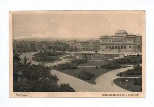 Ak Weimar Museumsplatz mit Museum