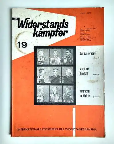 Alte Zeitung Kommunismus 1972 Der Widerstandskämpfer Nr. 19