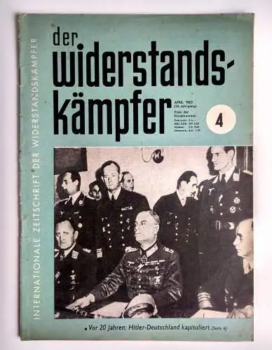 Der Widerstandskämpfer 1965 Nr. 4 alte Zeitung Kommunismus