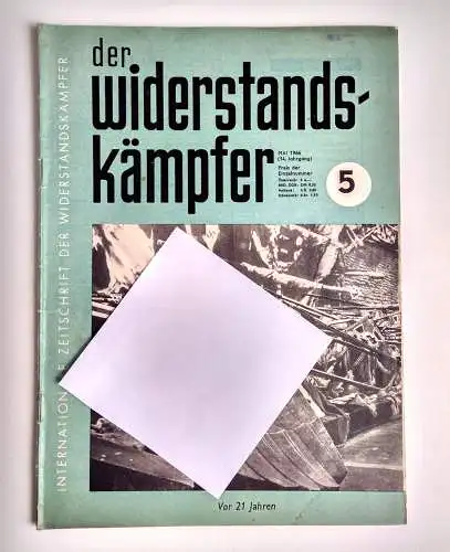 Alte Zeitung Kommunismus Der Widerstandskämpfer Zeitung 1966 Nr. 5