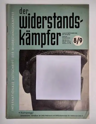 Der Widerstandskämpfer DDR Zeitung Kommunismus 1966 Nr. 8/9