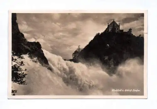 Ak Rheinfall und Schloß Laufen Dachsen Schweiz