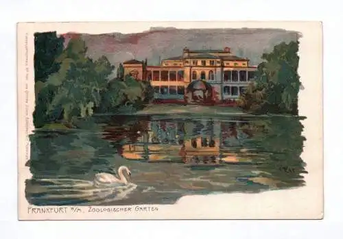 Litho Ak Frankfurt am Main Zoologischer Garten