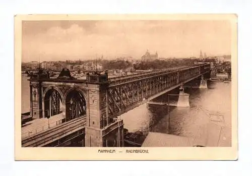 Künstler Ak Mannheim Rheinbrücke
