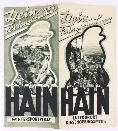 Reiseprospekt Hain Riesengebirge Schlesien 1930 er