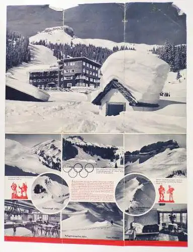 Prospekt Auenhütte Schwarzwassertal Oberstdorf 1930 er