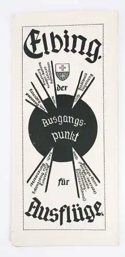 Prospekt Elbing Ostpreußen Westpreußen 1930er Kupfertiefdruck