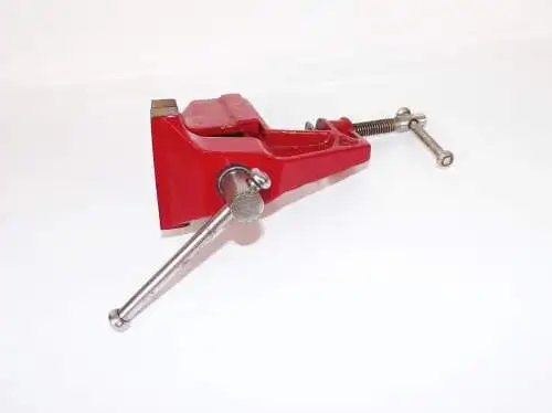 Schraubstock Klein Rot 6 cm Backenmaß
