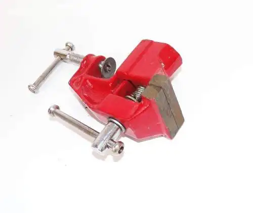 Schraubstock Klein Rot Backenmaß 4,3 cm Werkstatt Werkzeug