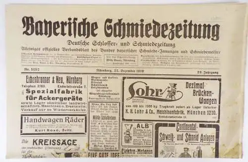 Bayerische Schmiedezeitung 1919 Nr 51/52