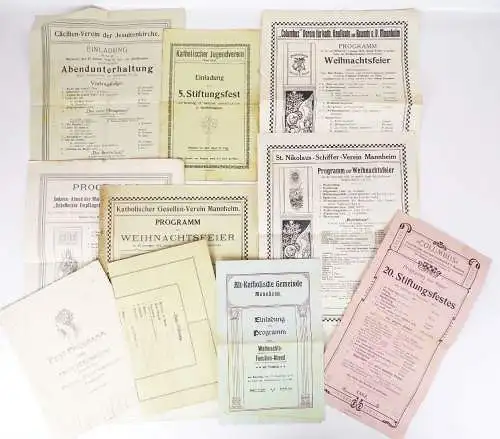 Mannheim Konvolut Programm um 1910 Festveranstaltungen