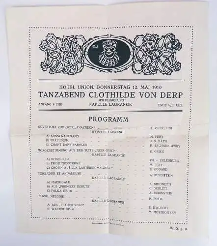 Mannheim Konvolut Programm um 1910 Festveranstaltungen