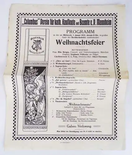 Mannheim Konvolut Programm um 1910 Festveranstaltungen