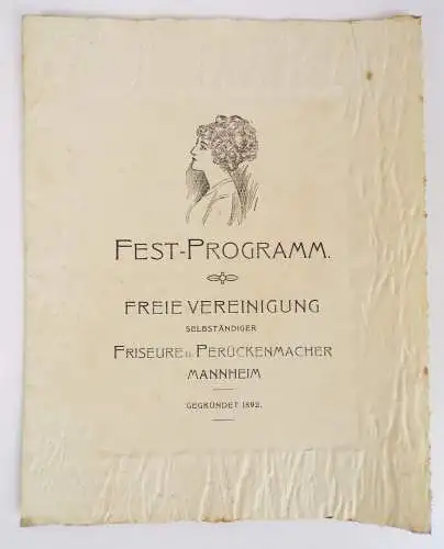 Mannheim Konvolut Programm um 1910 Festveranstaltungen