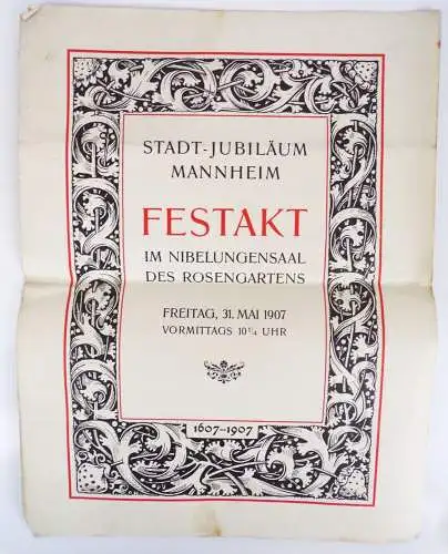 Mannheim Konvolut Programm um 1910 Festveranstaltungen
